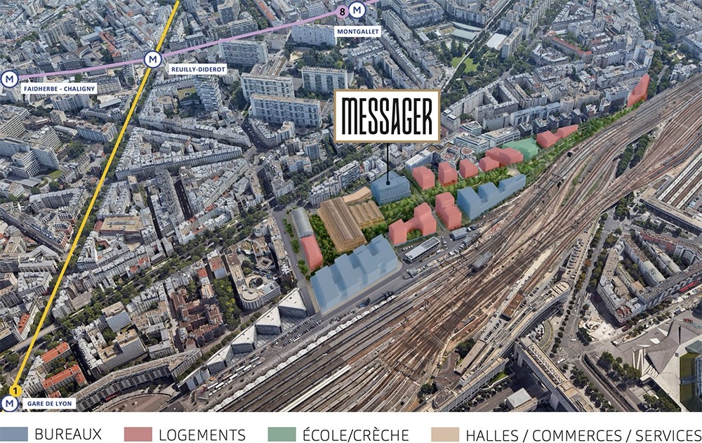 Immeuble écologique Messager: Bureaux Paris 12