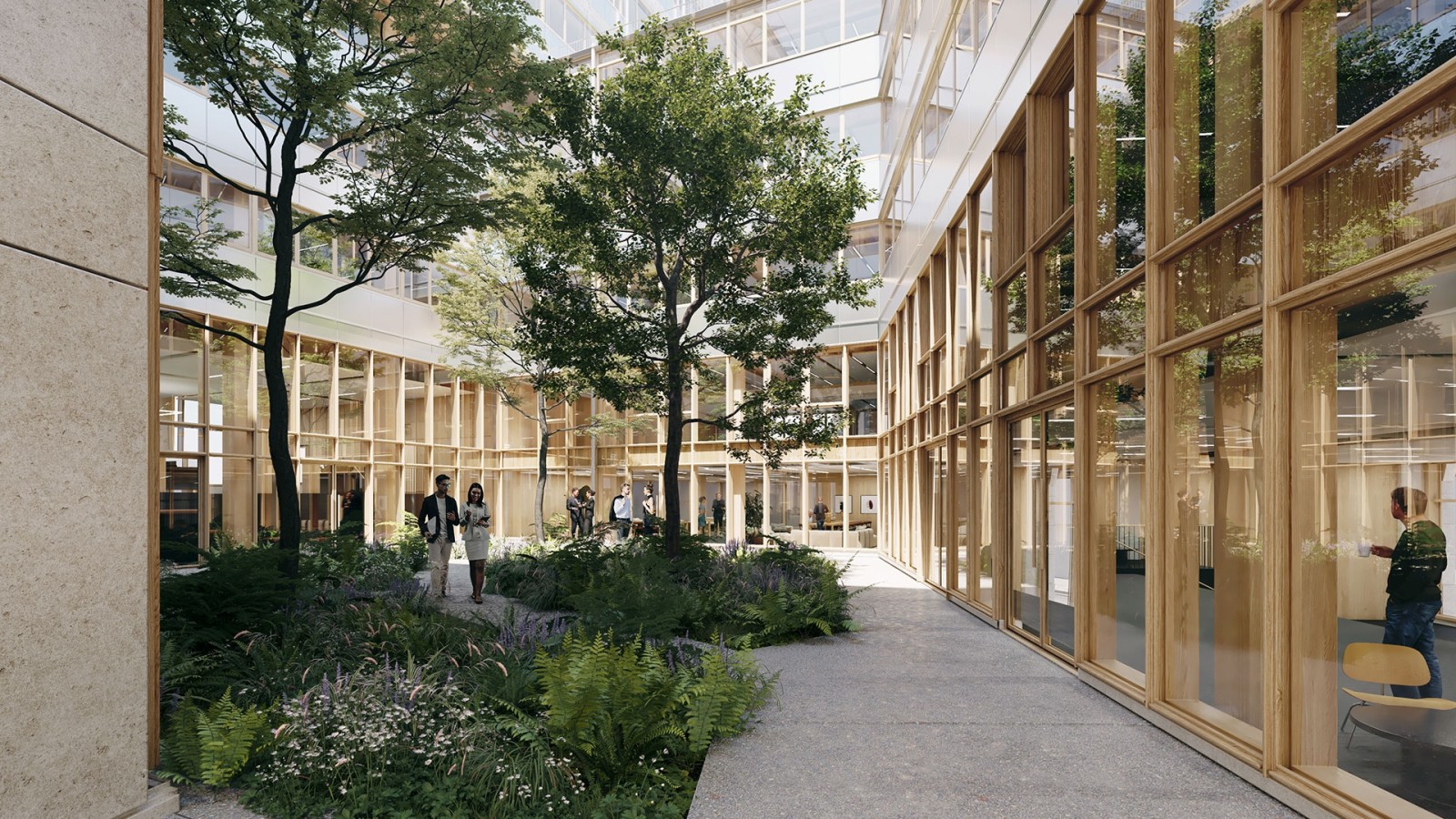Terrasse végétalisée: Immeuble bas carbone Messager