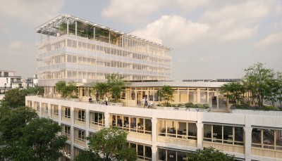 Terrasse Bâtiment bas carbone - Bureaux Paris 12 Messager